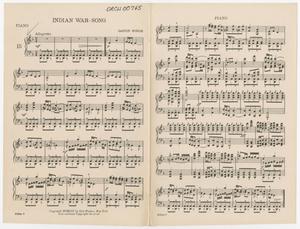 Indian War-Song: Piano Part
