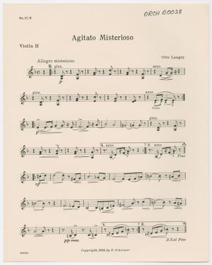 Agitato Misterioso: Violin II Part