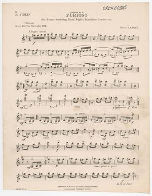 Furioso: Violin 1 Part