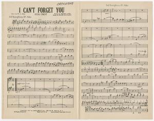 I Can't Forget You: Saxophone 3 in E♭ Part
