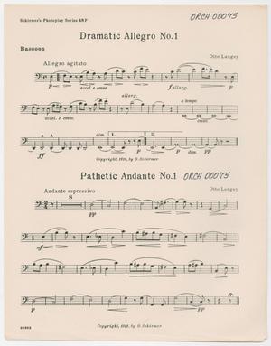 Dramatic Allegro & Pathetic Andante: Bassoon Part