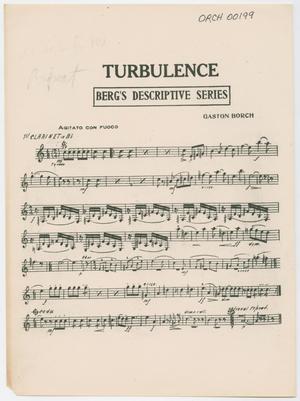 Primary view of object titled 'Turbulence: Clarinet 1 in B♭ Part'.