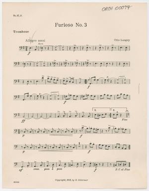 Furioso Number 3: Trombone Part