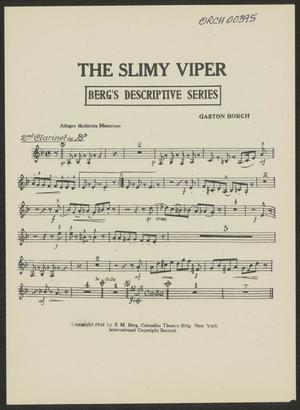 Primary view of object titled 'The Slimy Viper: Clarinet 2 in B-flat Part'.