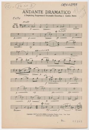 Primary view of object titled 'Andante Dramatico: Cello Part'.