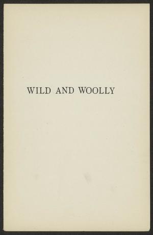 Primary view of object titled 'Wild and Woolly: Piano Part'.