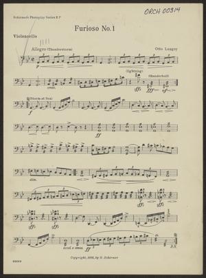 Primary view of object titled 'Furioso Number 1: Violoncello Part'.