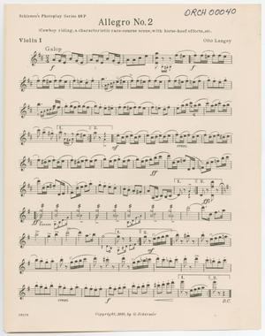 Allegro Number 2: Violin 1 Part