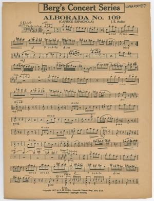 Alborada Number 109: Cello Part