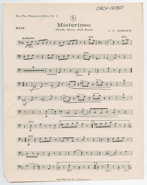 Primary view of object titled 'Misterioso: Bass Part'.