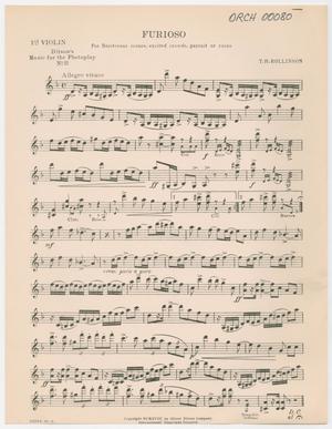 Furioso: Violin 1 Part