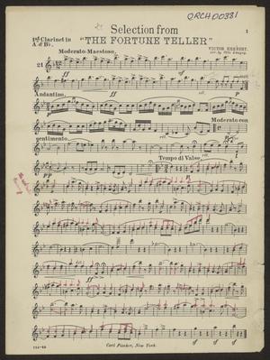 Selection from "The Fortune Teller": Clarinet 1 in A and Bb Part
