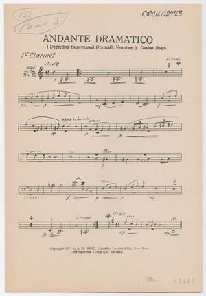 Andante Dramatico: 1st Clarinet Parts