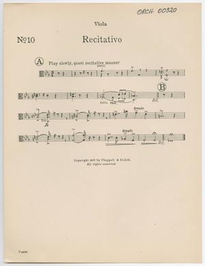 Primary view of object titled 'Recitativo: Viola Part'.