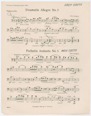 Dramatic Allegro & Pathetic Andante: Violoncello Part
