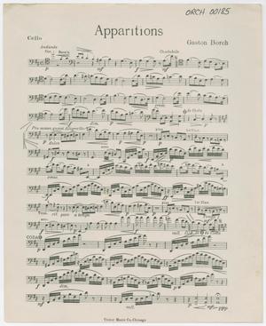Apparitions: Cello Part