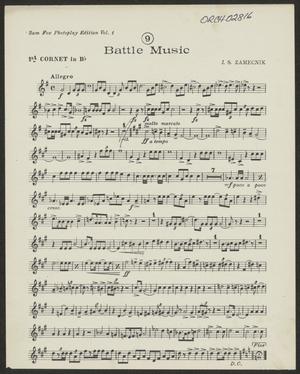 Primary view of object titled 'Battle Music: 1st Cornet in Bb Part'.