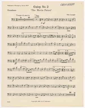 Primary view of object titled 'Galop Number 2: Trombone Part'.