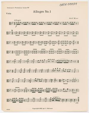 Allegro Number 1: Viola Part