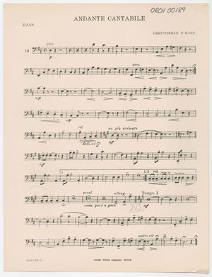 Primary view of object titled 'Andante Cantabile: Bass Part'.