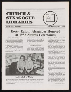 Church & Synagogue Libraries, Volume 21, Number 2, September/October 1987