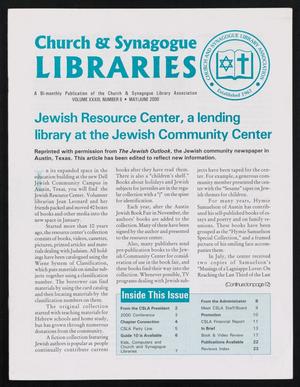 Church & Synagogue Libraries, Volume 33, Number 6, May/June 2000