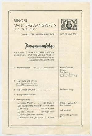 Primary view of object titled 'Binger Männergesangverein und Frauenchor'.
