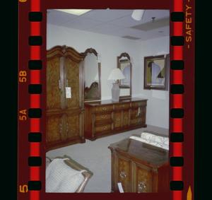 [Photograph of bedroom furniture at a store, 2]