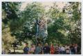 Thumbnail image of item number 1 in: '[Photograph of TAMS students near Velázquez statue]'.