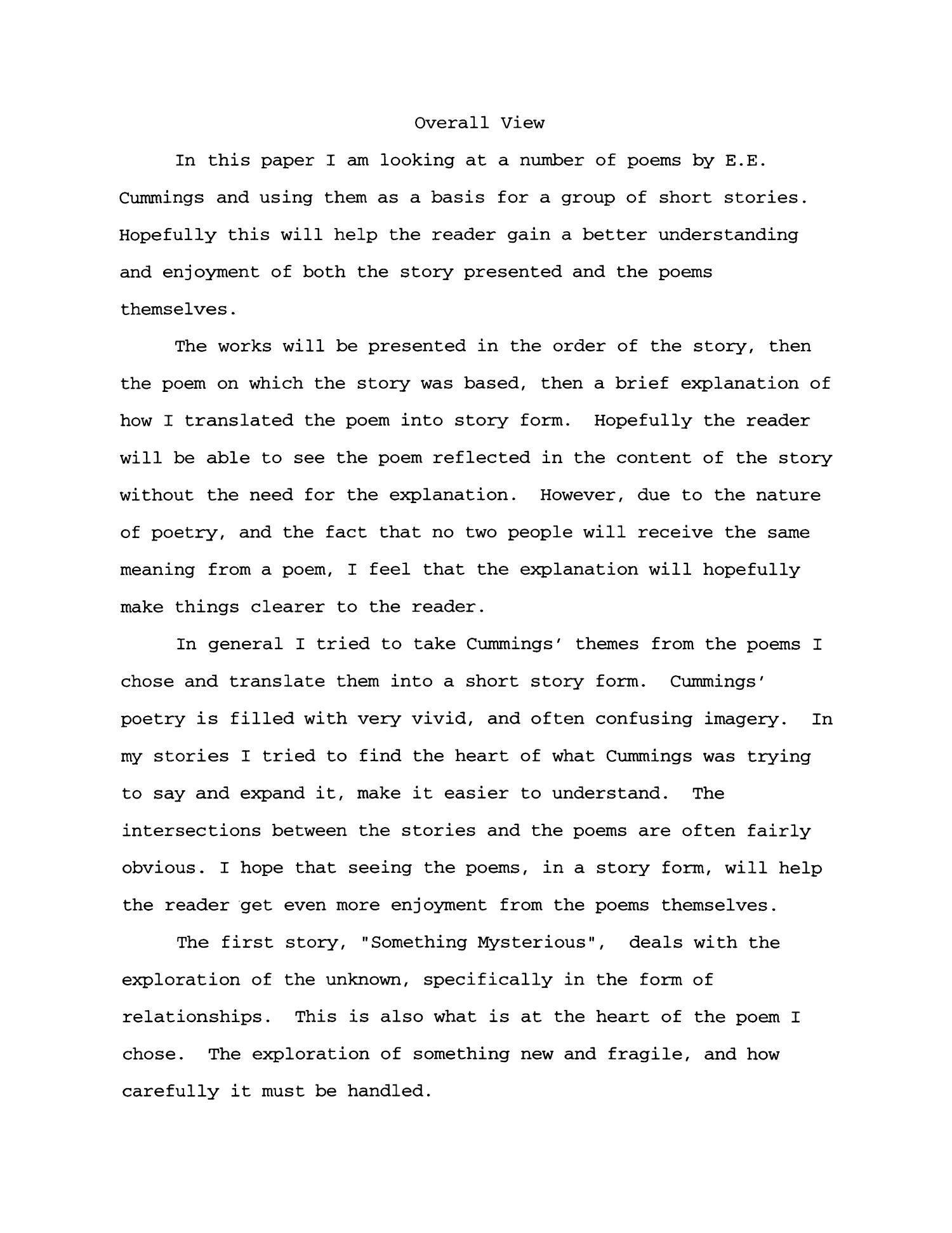 Short Stories Based On The Poetry Of E E Cummings Page 2 Magnified Unt Digital Library 