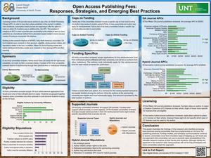 Open Access Publishing Fees: Responses, Strategies and Emerging Best Practices [Poster]