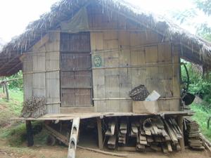 Photograph of a Lamkang traditonal inn made of vangpher