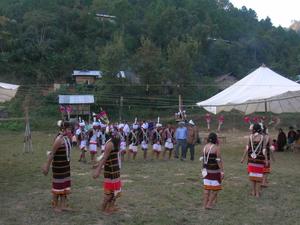 Charangching Khorpii Male Dancers Performing Reel Ruu dance at the Seminar on Culture and Origin of the Lamkangs