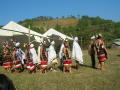 Photograph: A dance group coming out to perform led by Lamber Ksuu
