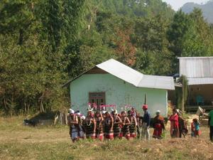 A photograph of Leipungtampak dancers in Charangching Khullen Village.