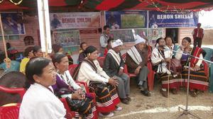 Lamkang Elders singing the folk song during the first death Annivesary of late Behon Shilshi