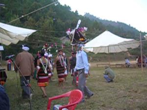 Invited Guest Dancing with Lamkang Dancers at Charangching Khullen-Khunkha