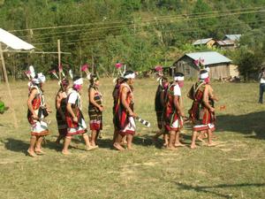 Leipungtampak Dancers Performing the dance with the Kaang K'Klek