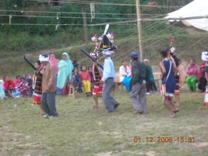 Invited Guest dancing with the Toom Lu Buw at Charangching Khullen-Khunkha
