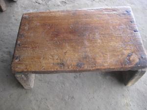 Photograph of seat called longkhom made of wood