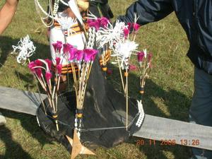 Lamkang head dress known as Toom Lubuw displayed at Charangching Khullen- Khunkha