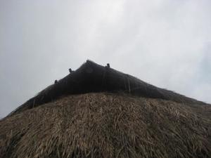 Photograph of the roof of a Lamkang house [inn thluun]