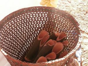 Ruh tong and boor- a Lamkang traditional Bamboo cups inside a basket