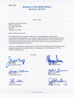 Letter from Senators and Congressmen from Maine and New Hampshire to Commissioner Newton