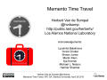 Presentation: Memento Time Travel