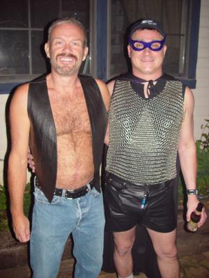 [Donny Perry and guest at Halloween party]