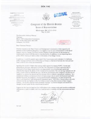 Executive Correspondence - Letter from CA Rep. Ken Calvert to the Commission