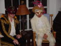 Photograph: [Halloween guests in masquerade costumes]