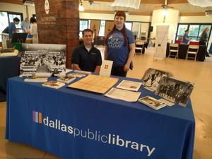 [Dallas Public Library table]
