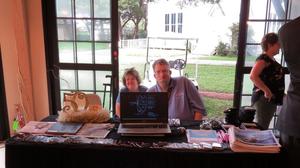 [Sheryl Stagner and Jeff Stagner at DCCCD booth]